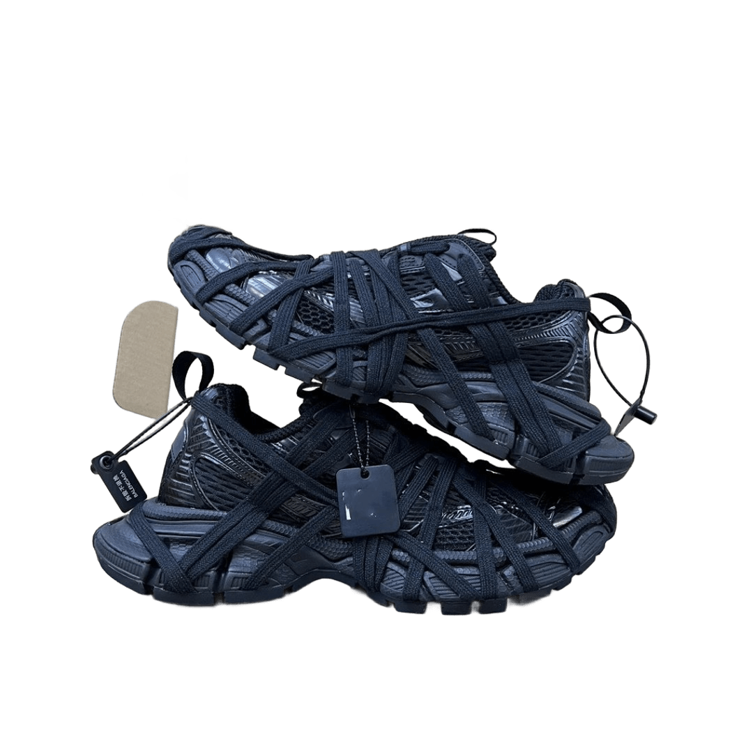 Balenciaga Unisex Black Sneakers with Strap