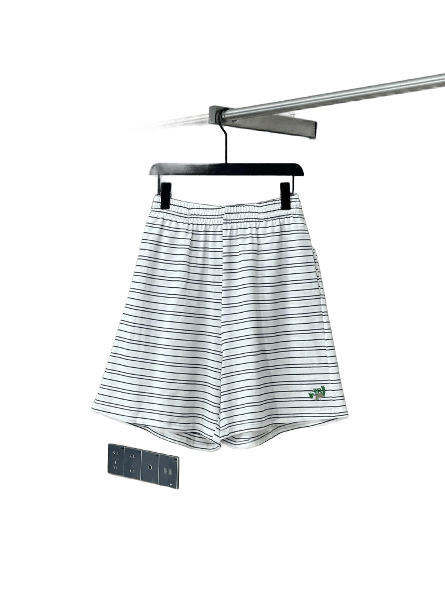 Balenciaga Unisex Cotton Striped White Shorts | Summer Casual