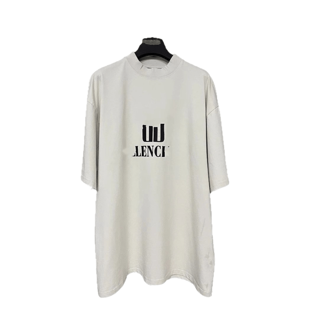 Balenciaga Unisex White Cotton T-Shirt | Streetwear Logo Tee