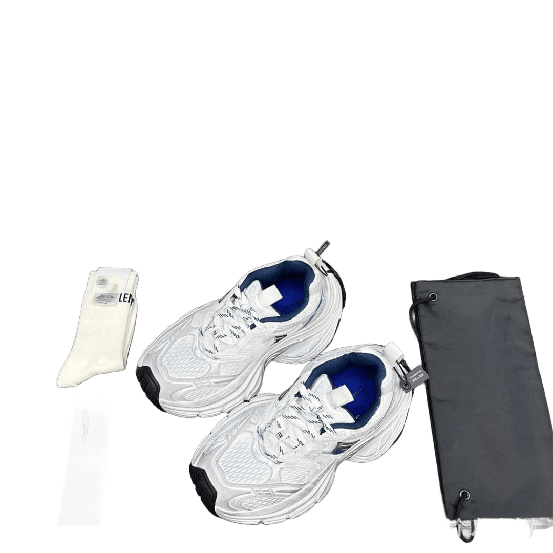 Balenciaga White Chunky Sole Sneakers, Unisex Street Style