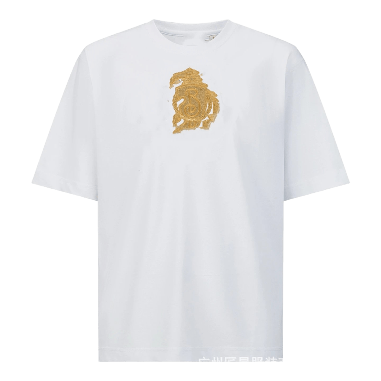 Balenciaga White Cotton T-Shirt: Embroidered Logo, Unisex