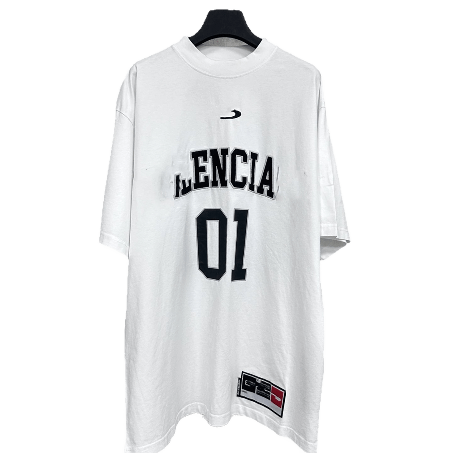 Balenciaga White Cotton Unisex T-Shirt w/ Logo