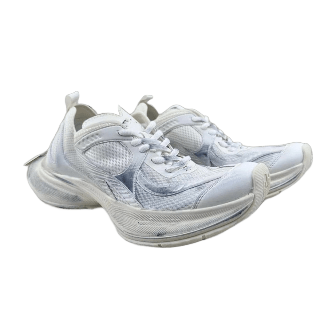 Balenciaga White Leather Mesh Unisex Sneakers