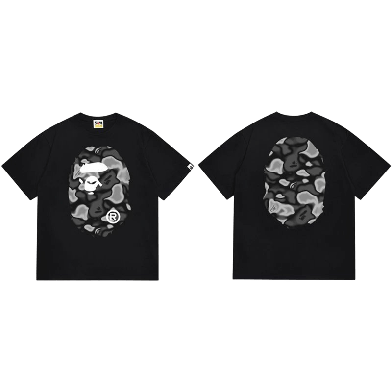 Bape Black Ape Head Camo T-Shirt | Unisex Streetwear Tee