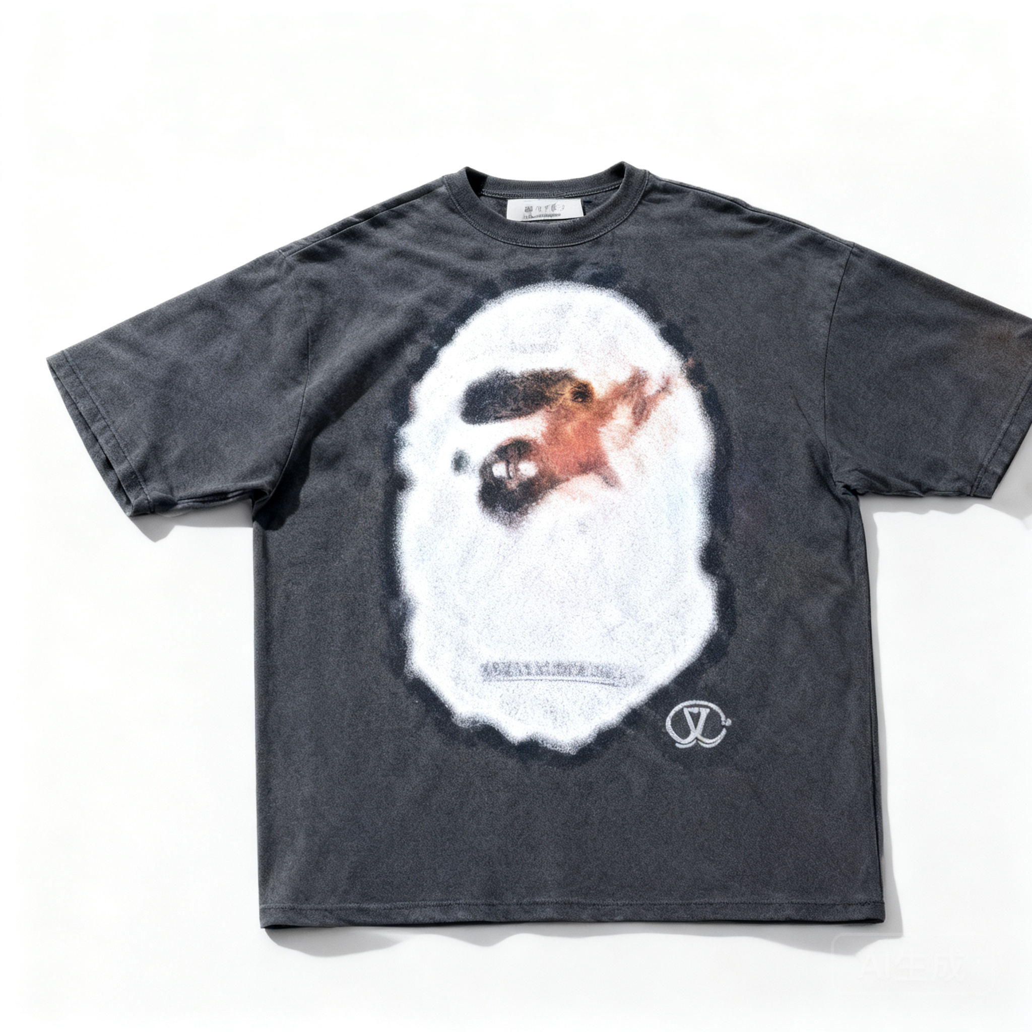 BAPE Black Cotton Tee: 90s Streetwear, Unisex, Ape Head Logo