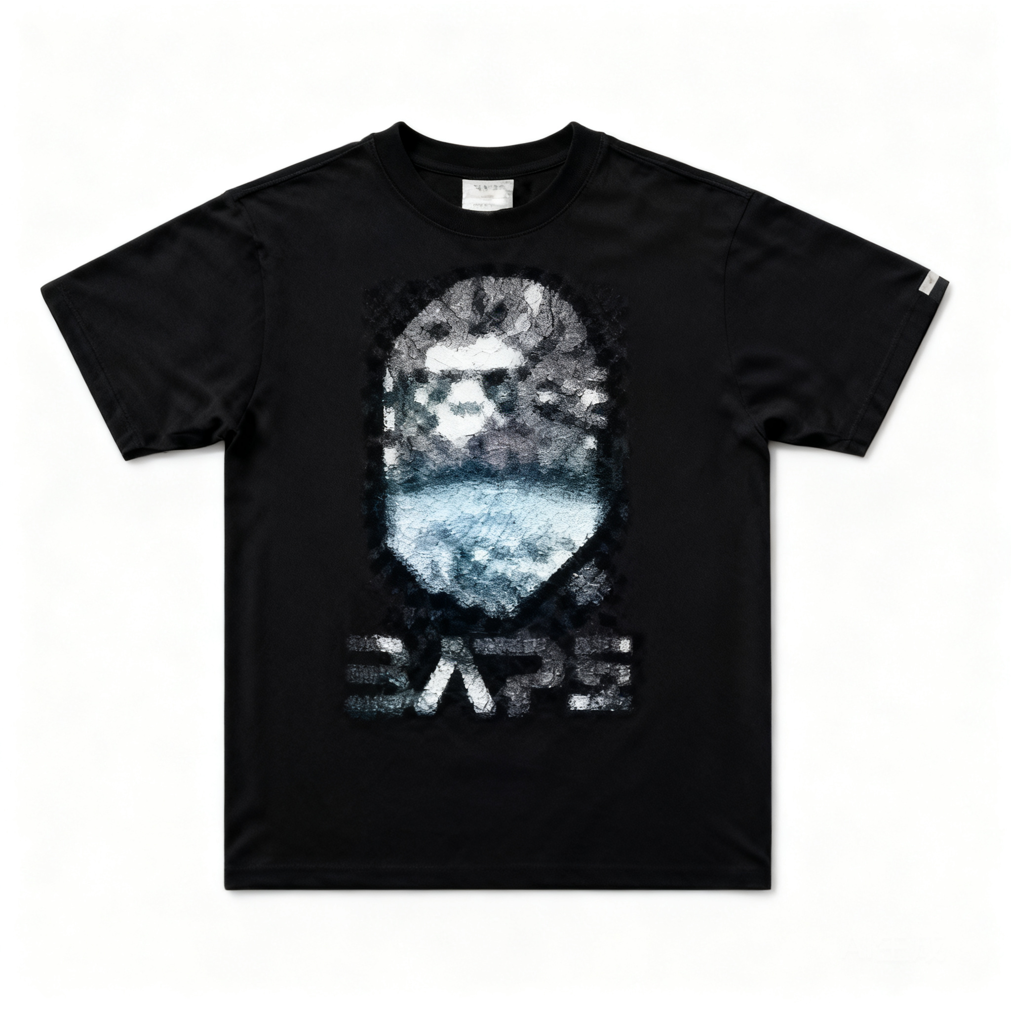 BAPE Black Tee: 90s Ape Head Logo Unisex Cotton T-Shirt