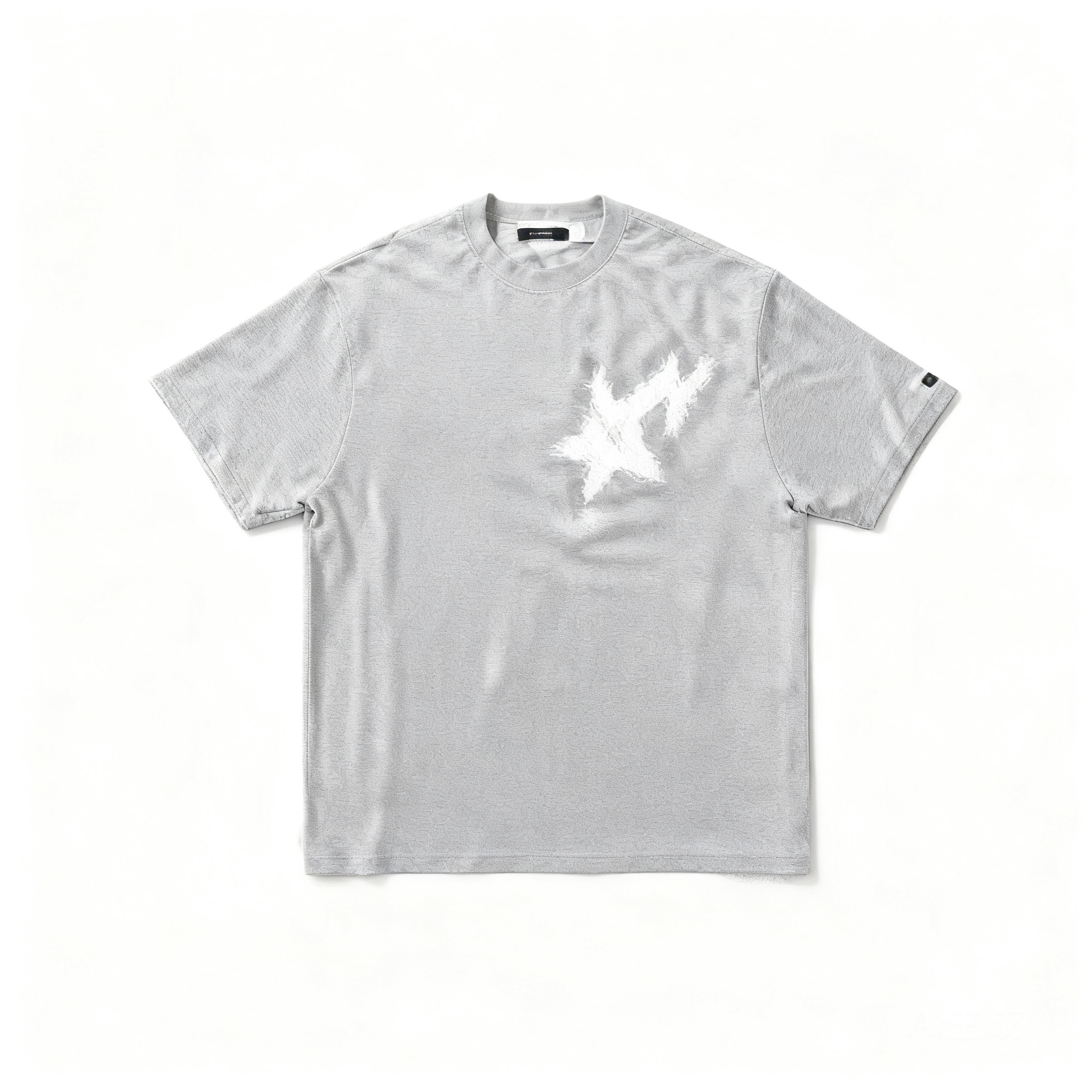 BAPE Grey Cotton T-Shirt: Streetwear with Ape Head Logo