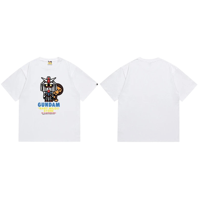 Bape x Gundam White T-Shirt: Unisex Streetwear Tee