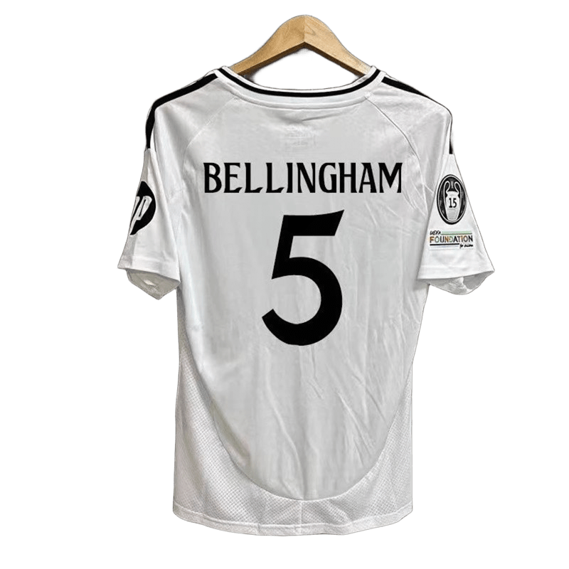Bellingham 5 White Soccer Jersey - Quick-Dry Football Shirt