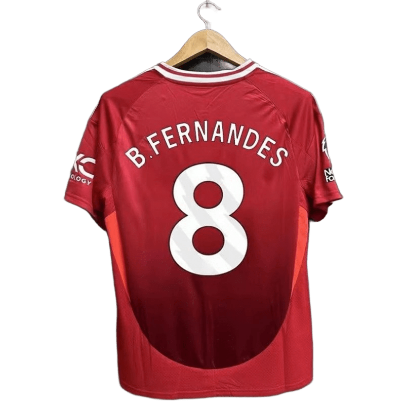 B.FERNANDES Red #8 Soccer Jersey - Men's Breathable Football Shirt