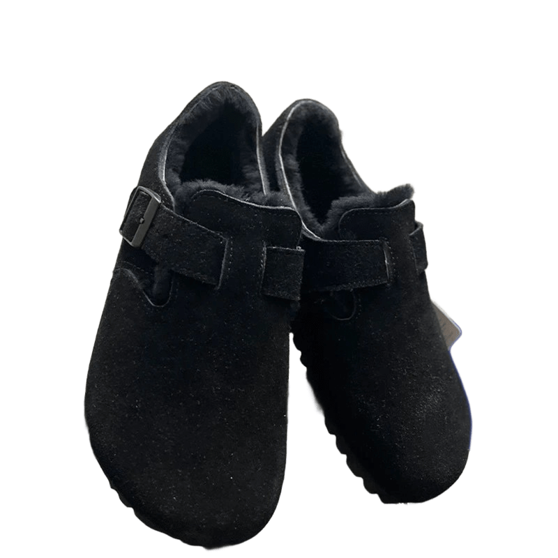 Birkenstock All-Covered Cotton Unisex Winter Clogs - Black