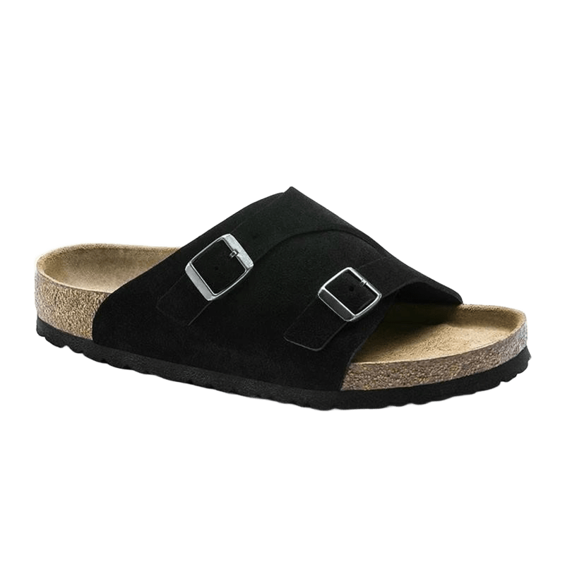 Birkenstock Arizona Black Suede Sandals, Unisex