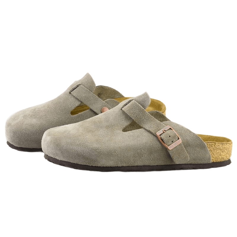 Birkenstock Arizona Grey-Green Suede Sandals | Unisex