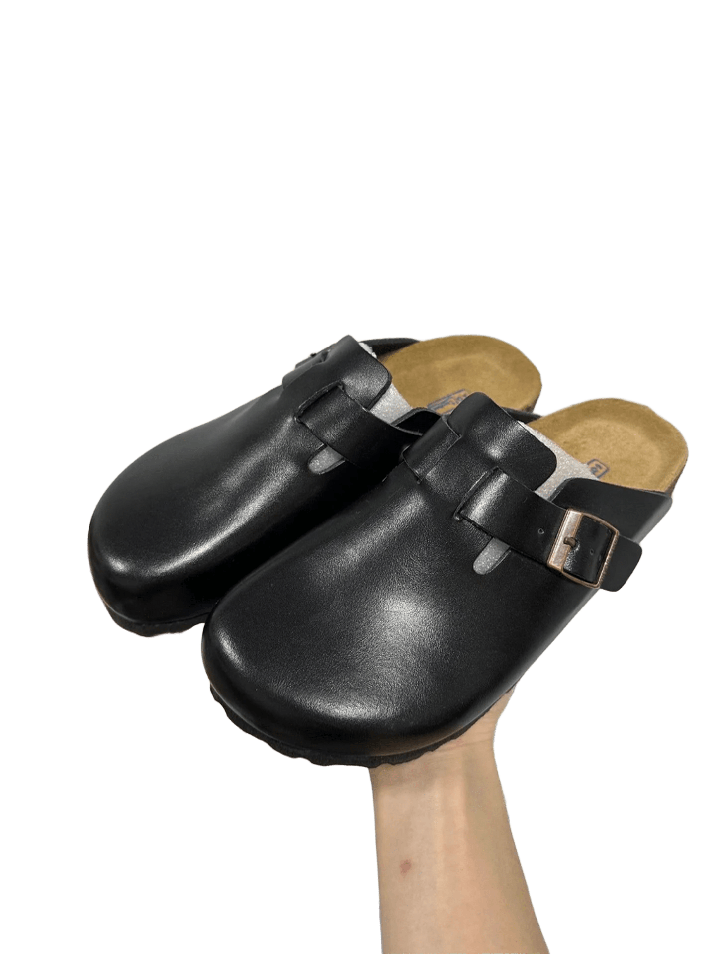 Birkenstock Black Leather Closed-Toe Sandals | Unisex