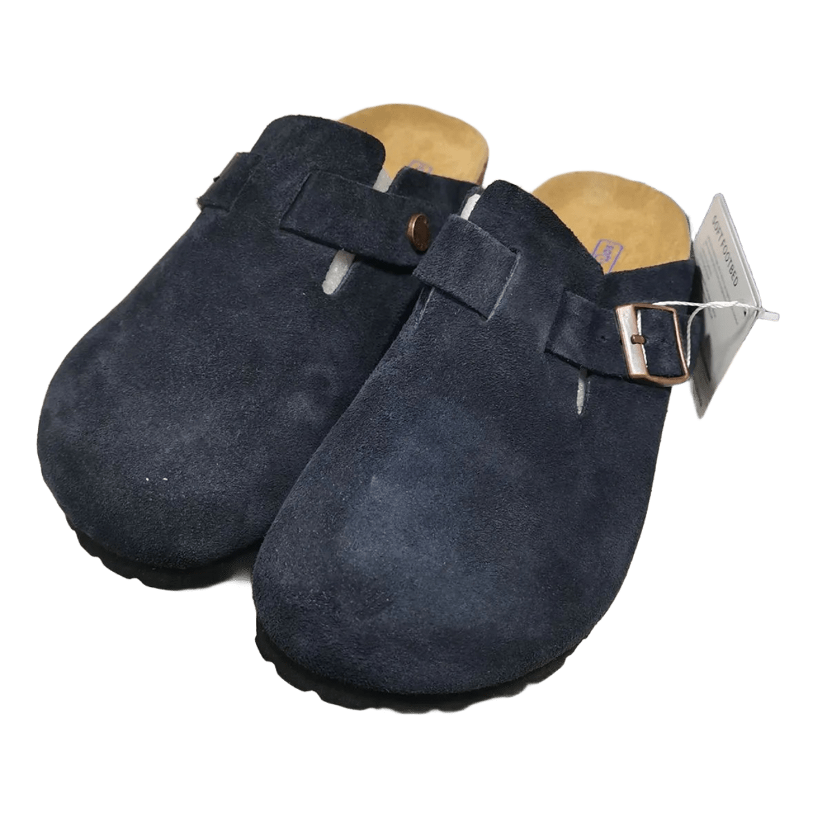 Birkenstock Boston Unisex Suede Clogs - Deep Blue