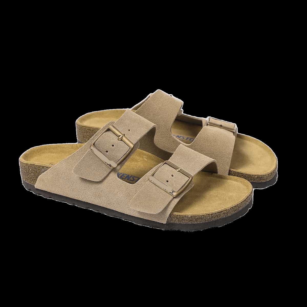Birkenstock Classic Beige Suede Sandals - Dual Buckle