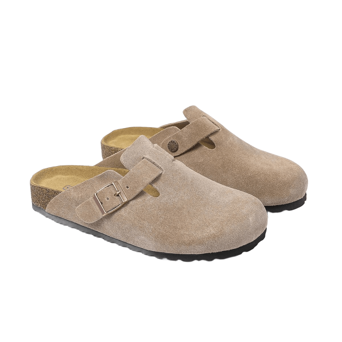 Birkenstock Classic Sandals: Beige Suede Cork, Unisex