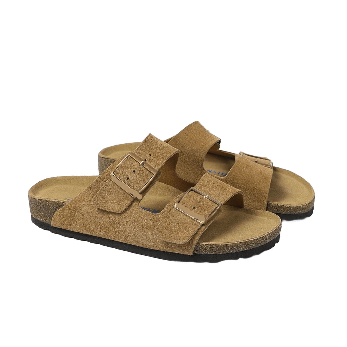 Birkenstock Classic Tan Suede Dual-Buckle Sandals | Unisex