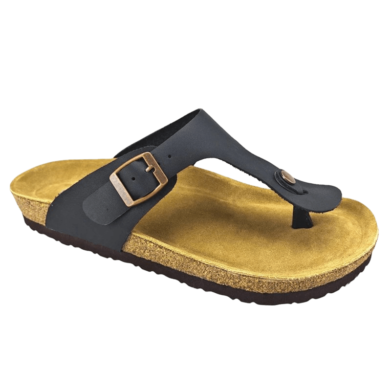 Birkenstock Gizeh Black Leather Sandals: Unisex & Comfort