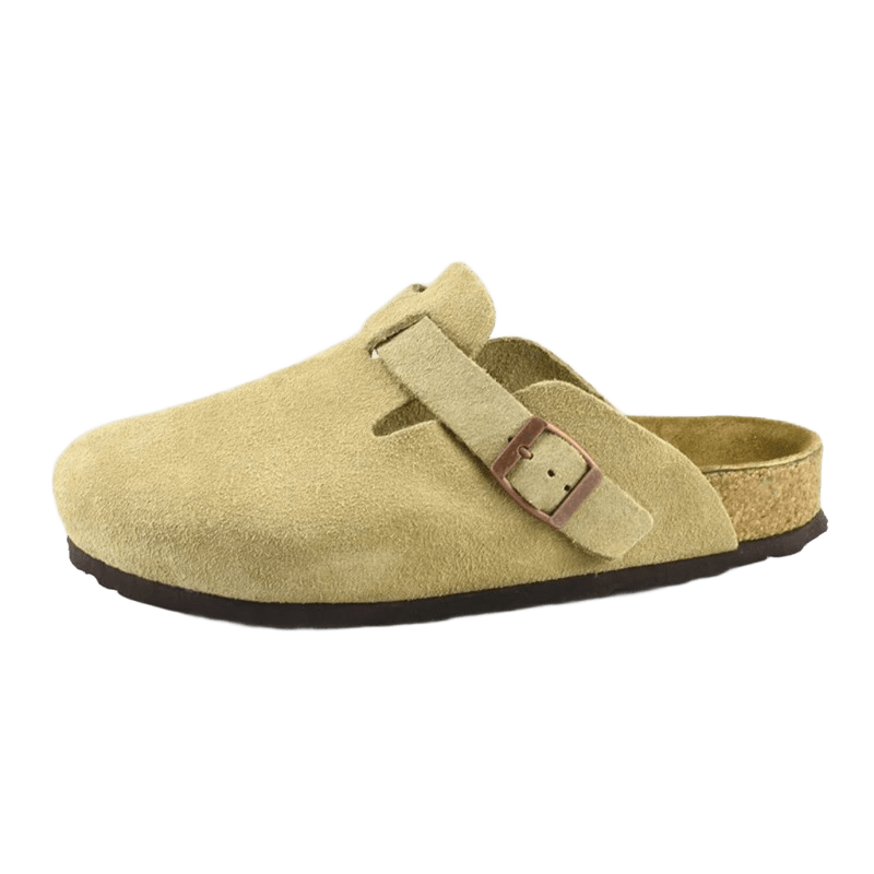 Birkenstock Unisex Beige Suede Sandals w/ Cushion