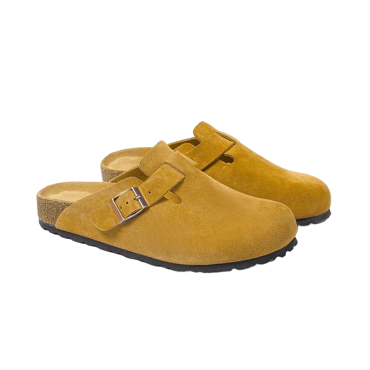 Birkenstock Unisex Yellow Suede Sandals w/ Buckle