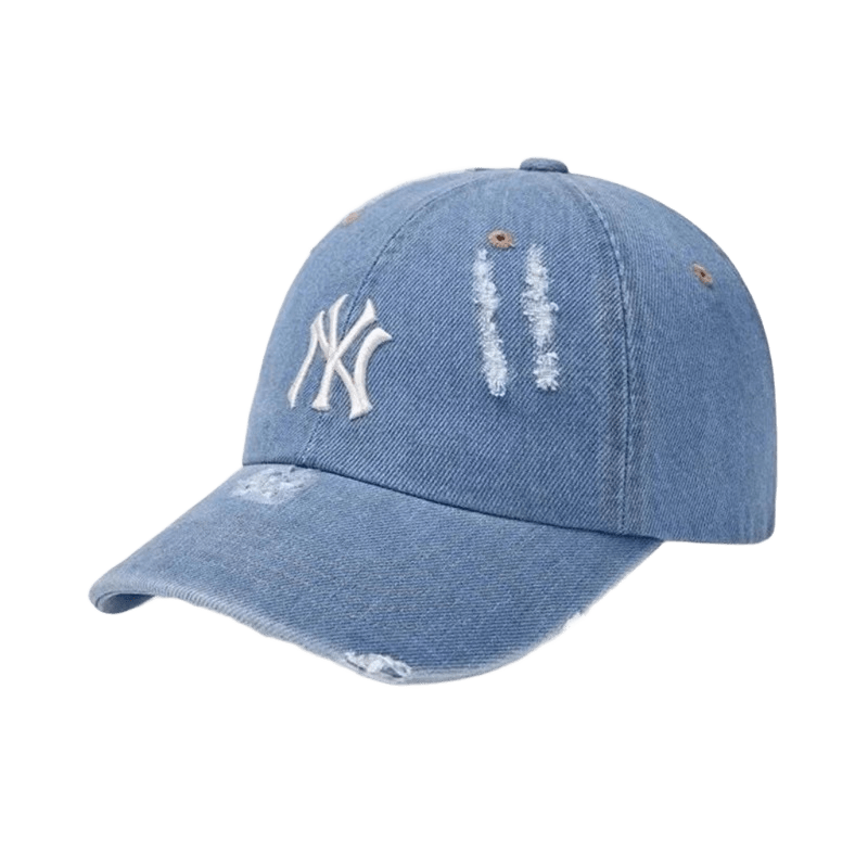 Calvin Klein Light Blue Distressed Denim Cap Unisex