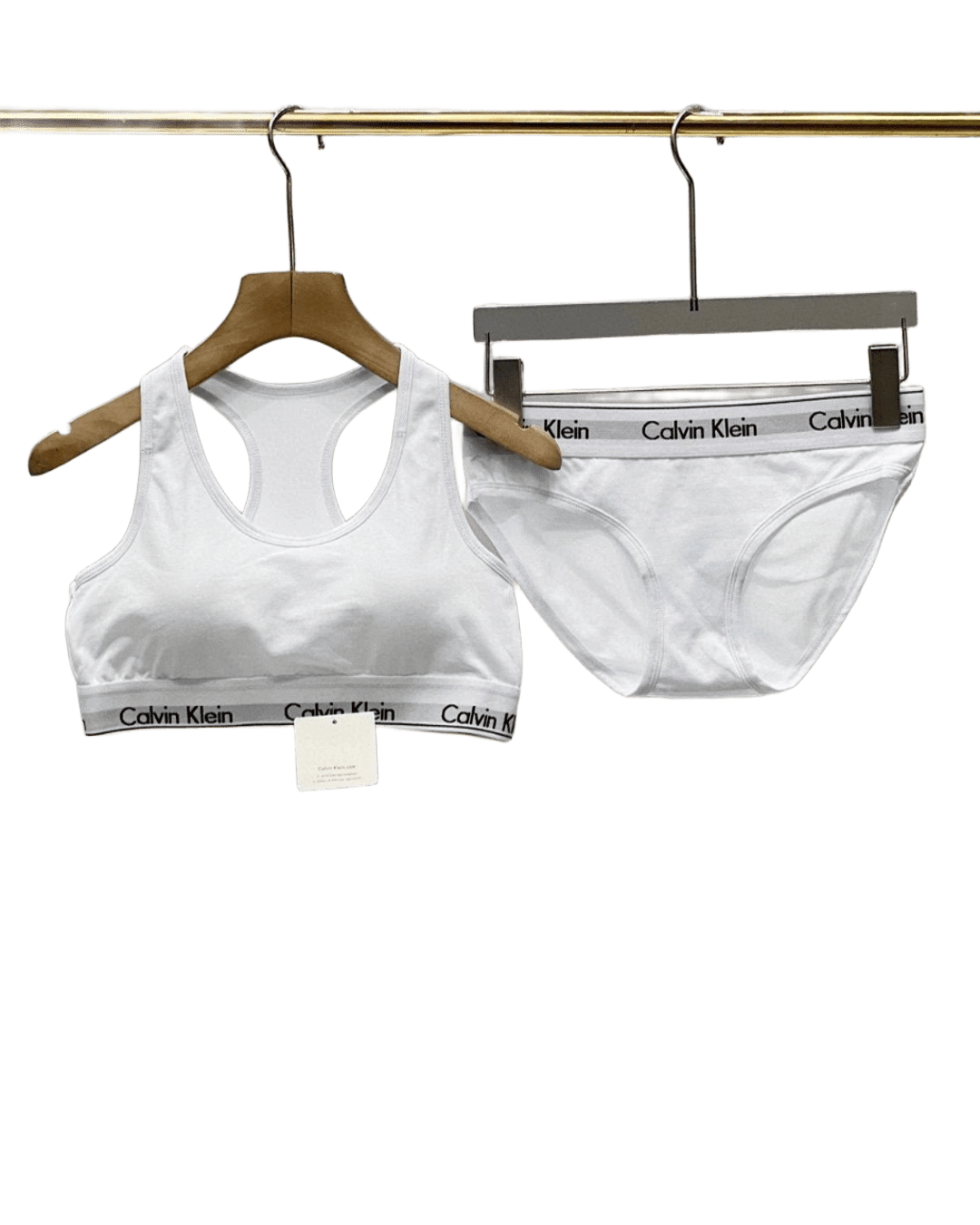Calvin Klein Women's White Cotton Underwear Set