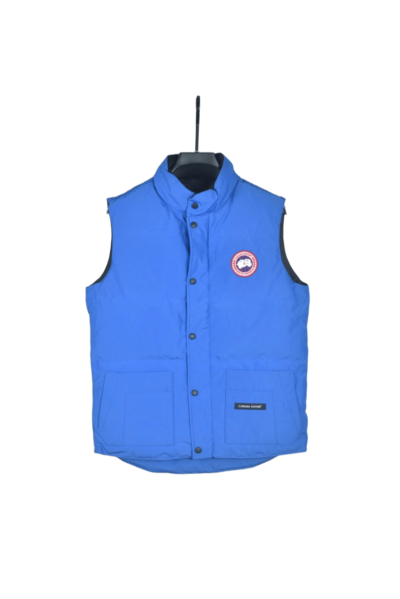 Canada Goose Blue Down Vest: Unisex Stand Collar, Warm & Versatile