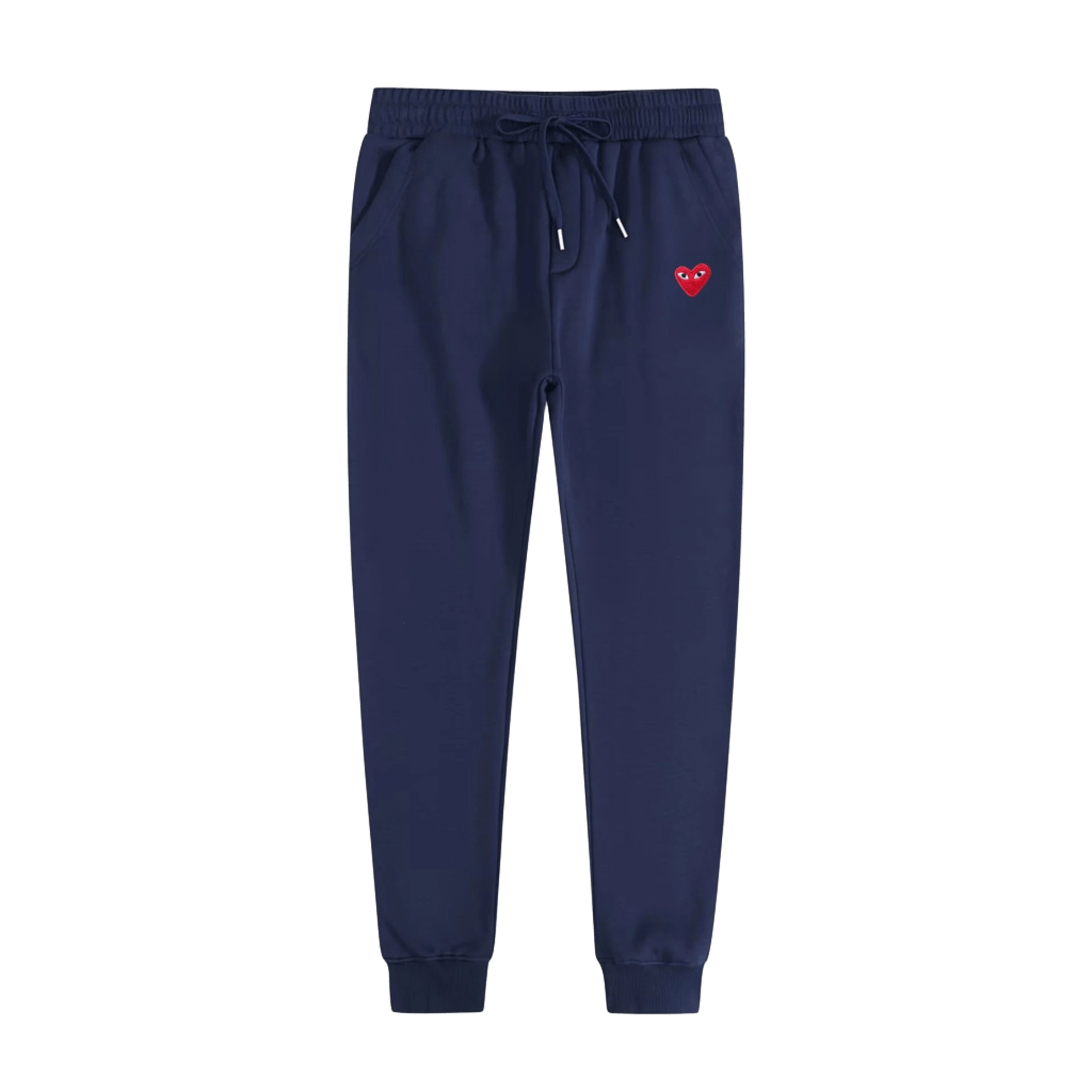 CDG PLAY Blue Cotton Trousers - Unisex Streetwear