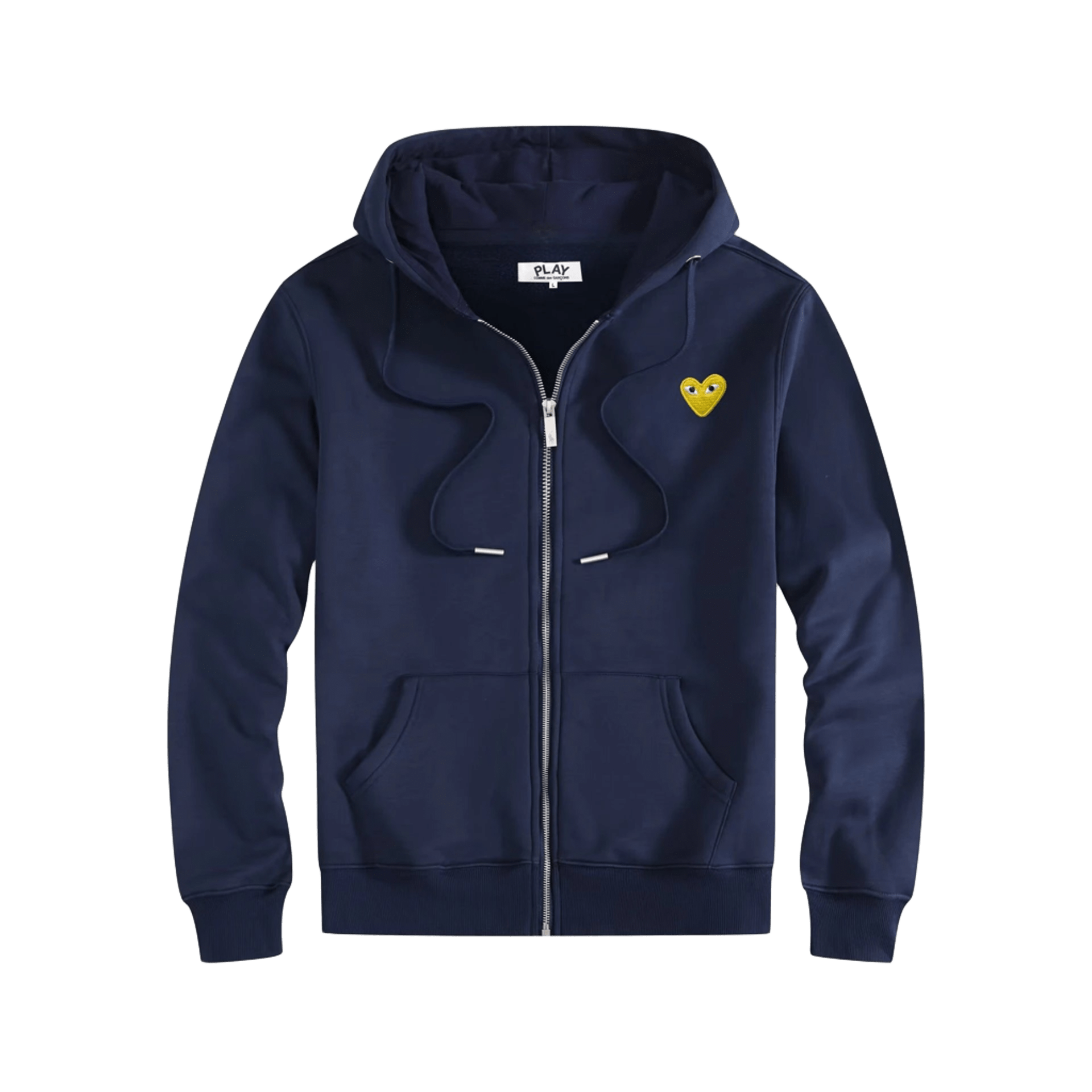 CDG PLAY Blue Heart Logo Hoodie: Unisex, Warm & Cozy