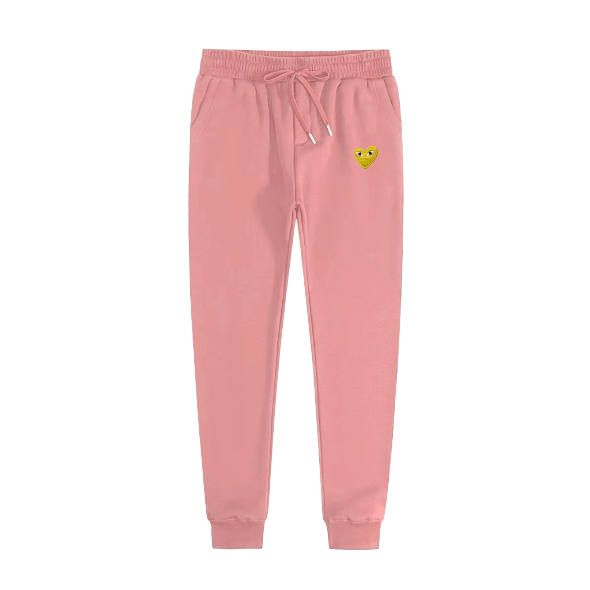 CDG PLAY Pink Cotton Pants: 90s Unisex Street Style