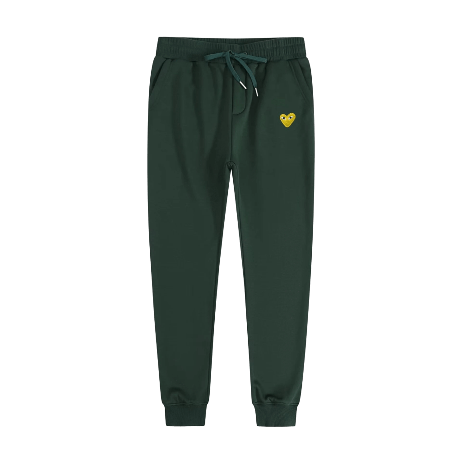 Comme des Garçons PLAY Green Sweatpants | Unisex Cotton