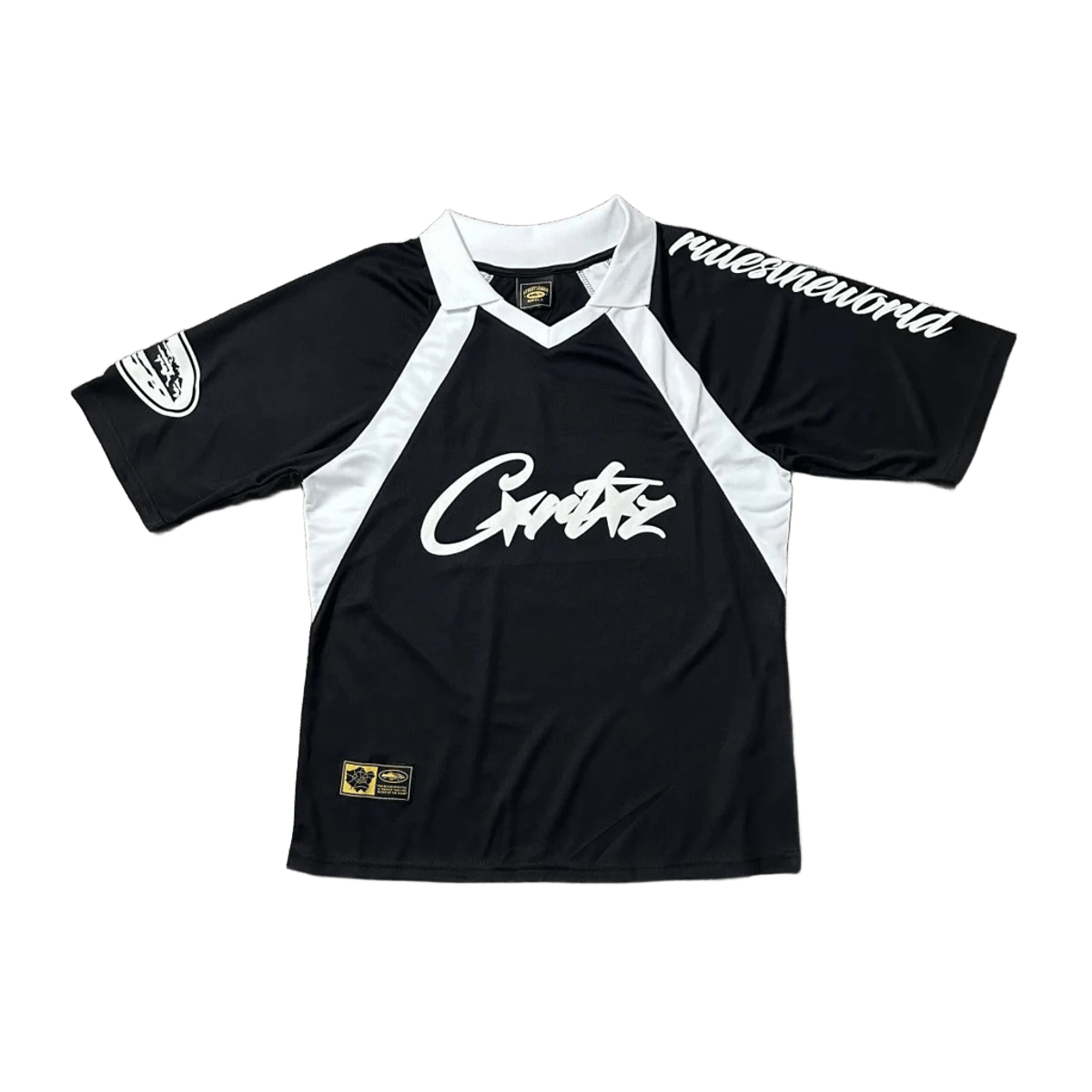 Cortez Black Soccer Jersey: Breathable, Quick-Dry Sportswear