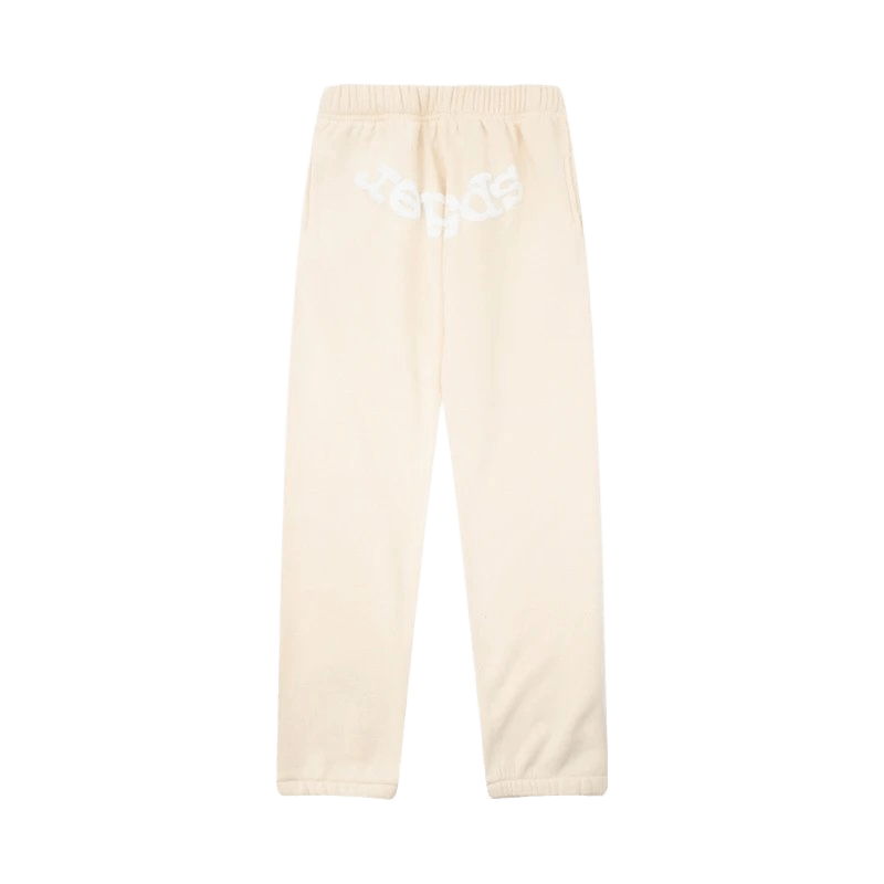 Denim Tears Cream Casual Pants: Soft Unisex Streetwear