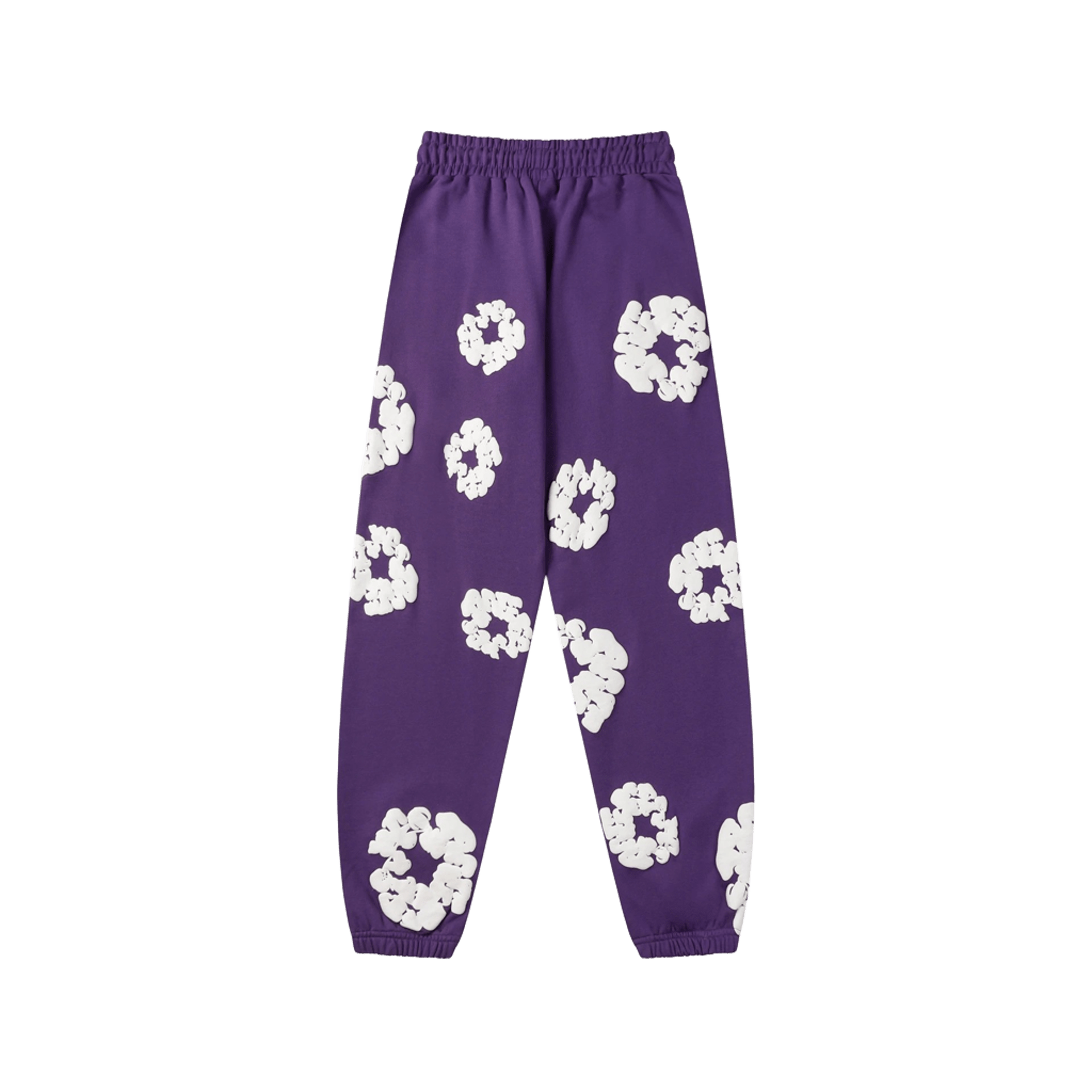Denim Tears Purple Pants: Soft Tribal Print Unisex Casual Wear