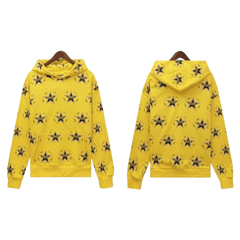 Denim Tears Yellow Star Hoodie: Retro Unisex Streetwear