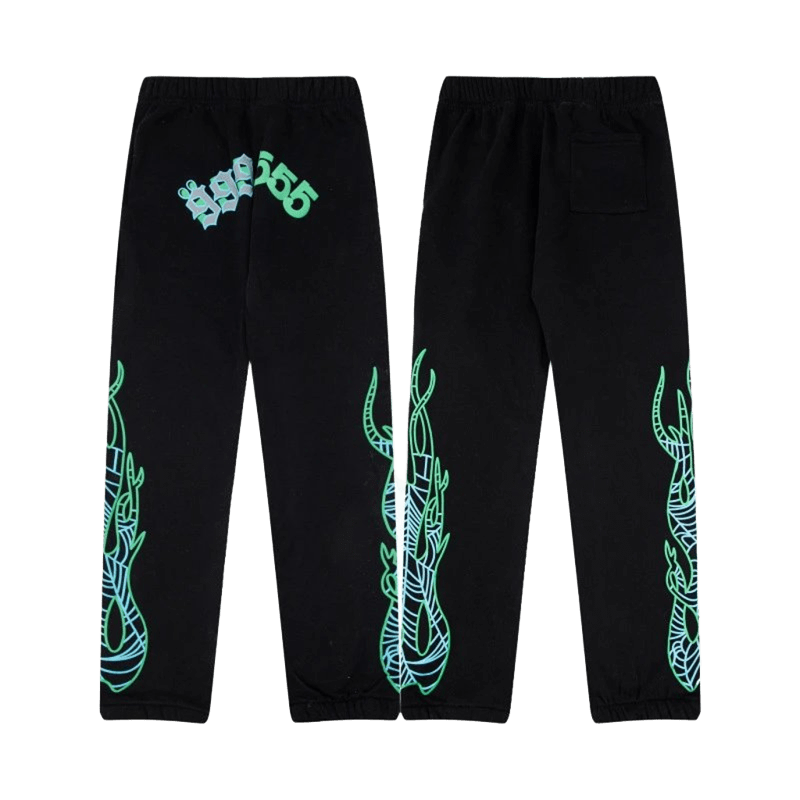 DenimTears Black Totem Print Unisex Casual Pants