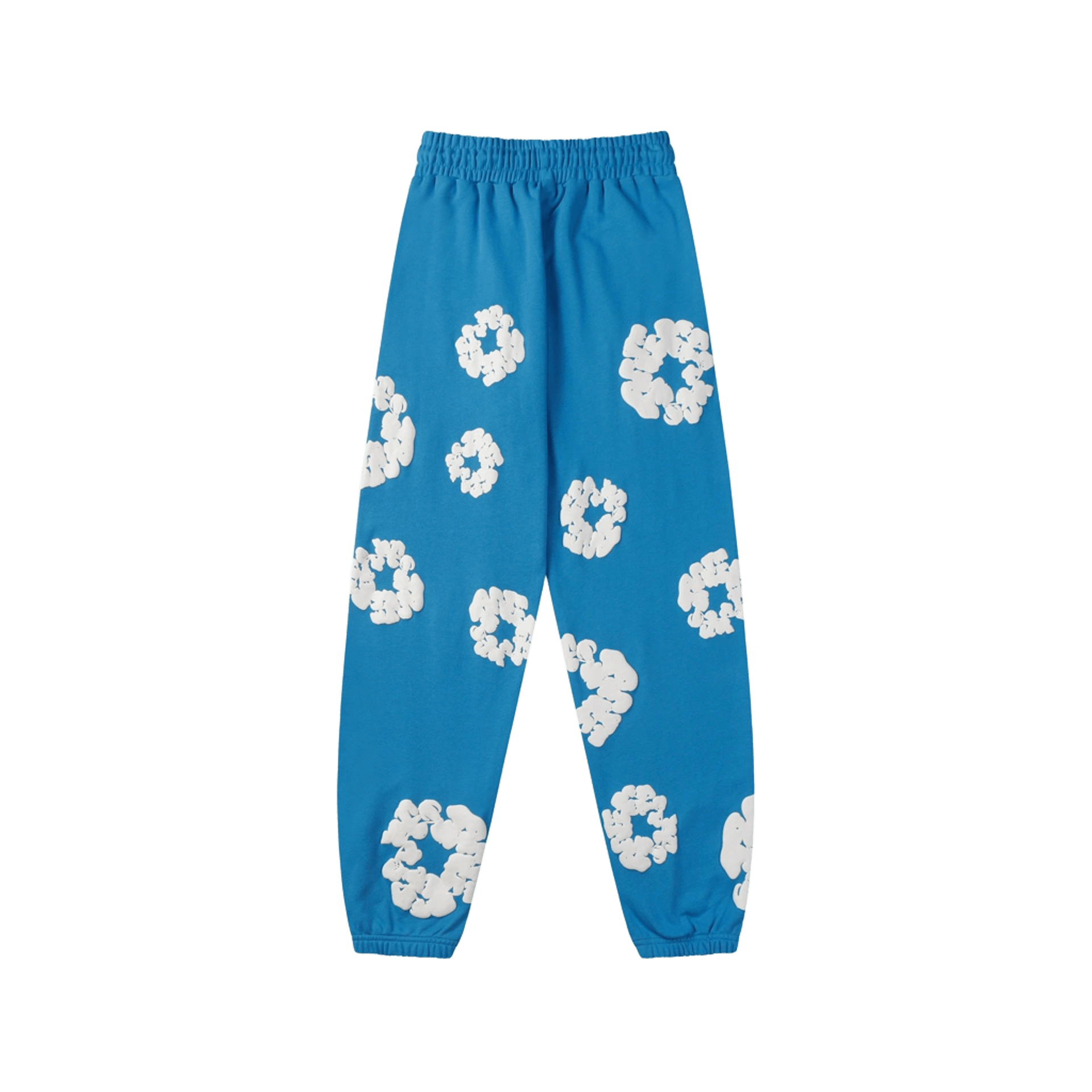 DenimTears Floral Blue Pants: Soft Unisex Streetwear