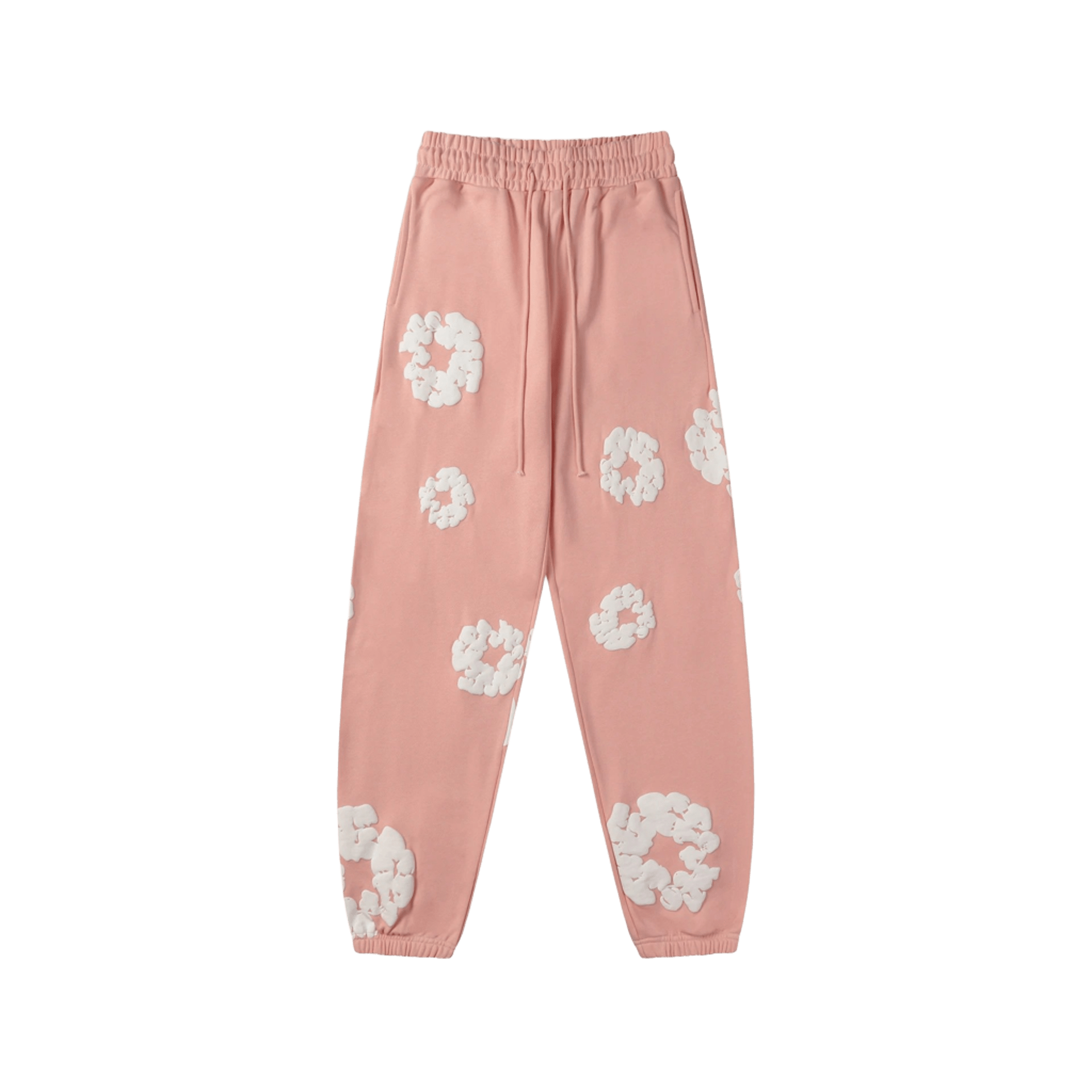 DenimTears Pink Floral Pants: 3D Flower Streetwear