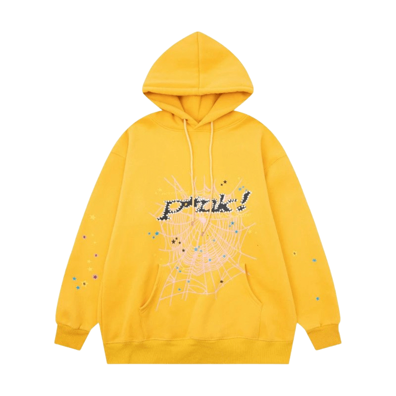 DenimTears Yellow Fleece Hoodie: Unisex Streetwear
