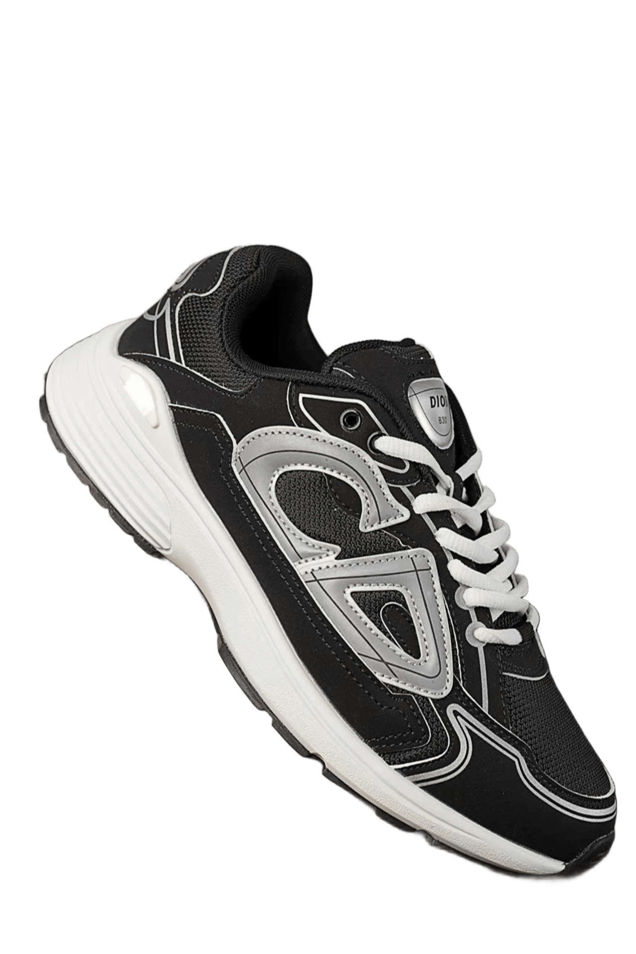 Dior B23 Black Mesh & Leather Unisex Sneakers