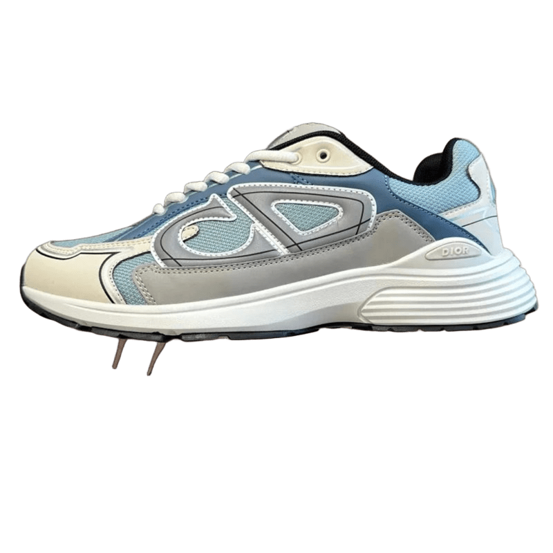 Dior B27 Blue Grey Leather Mesh Sneakers Unisex