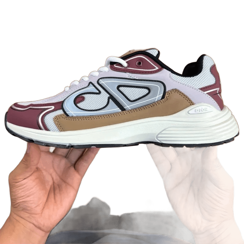 Dior CD Logo Pink Purple Brown Unisex Sneakers