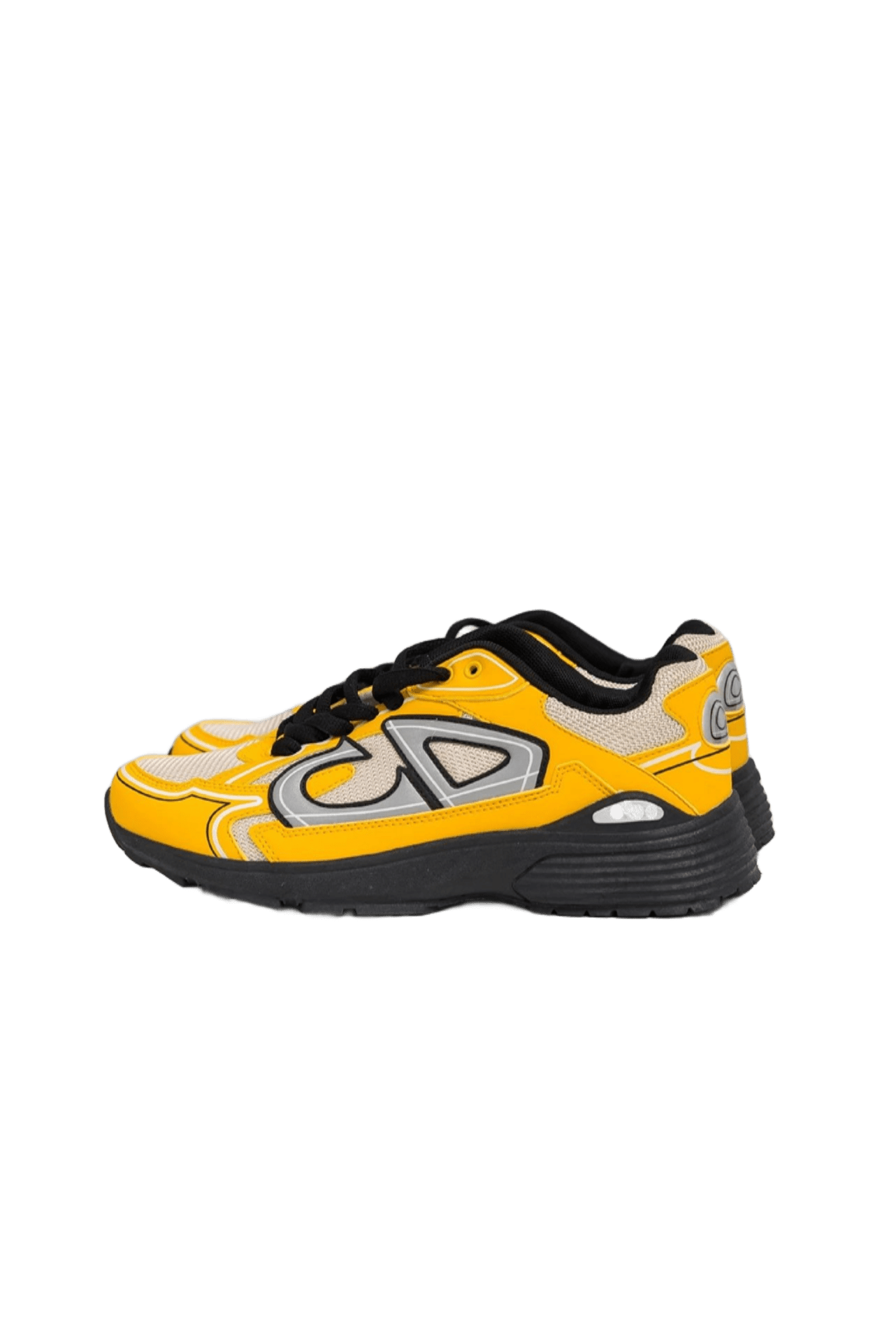 Dior CD Logo Yellow Leather Unisex Sneakers