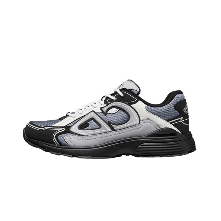 Dior Grey White Black Mesh Leather Unisex Sneakers