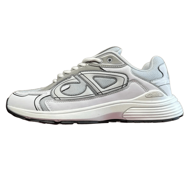 Dior Grey White Leather Mesh Sneakers Unisex