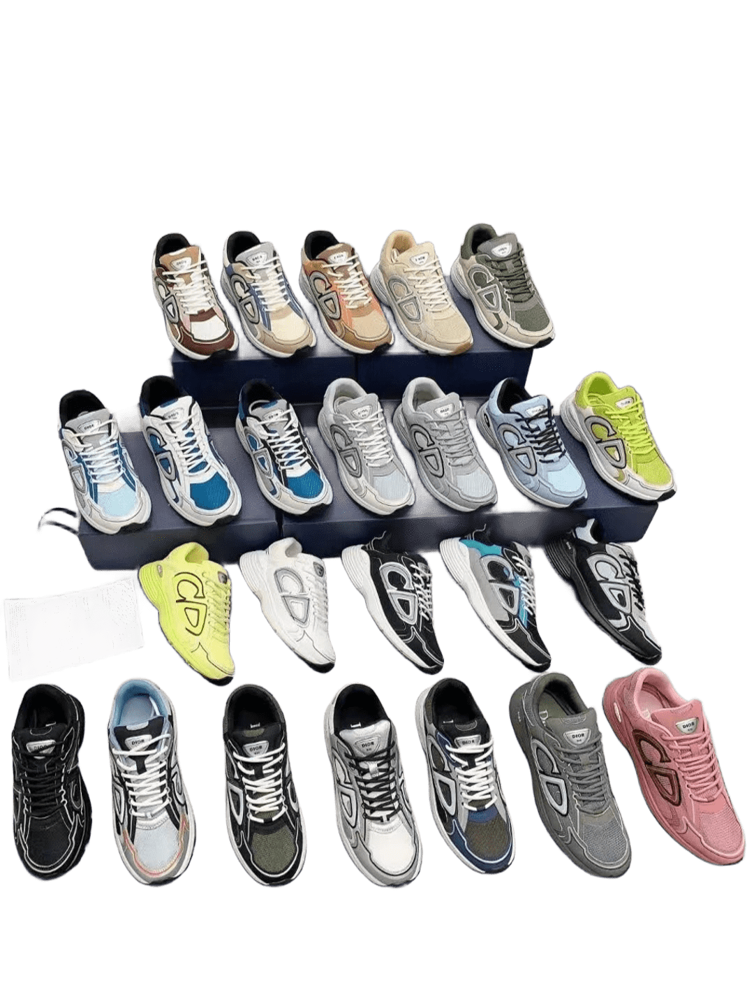 Dior Multicolor Letter Sneakers: Unisex Casual Comfort