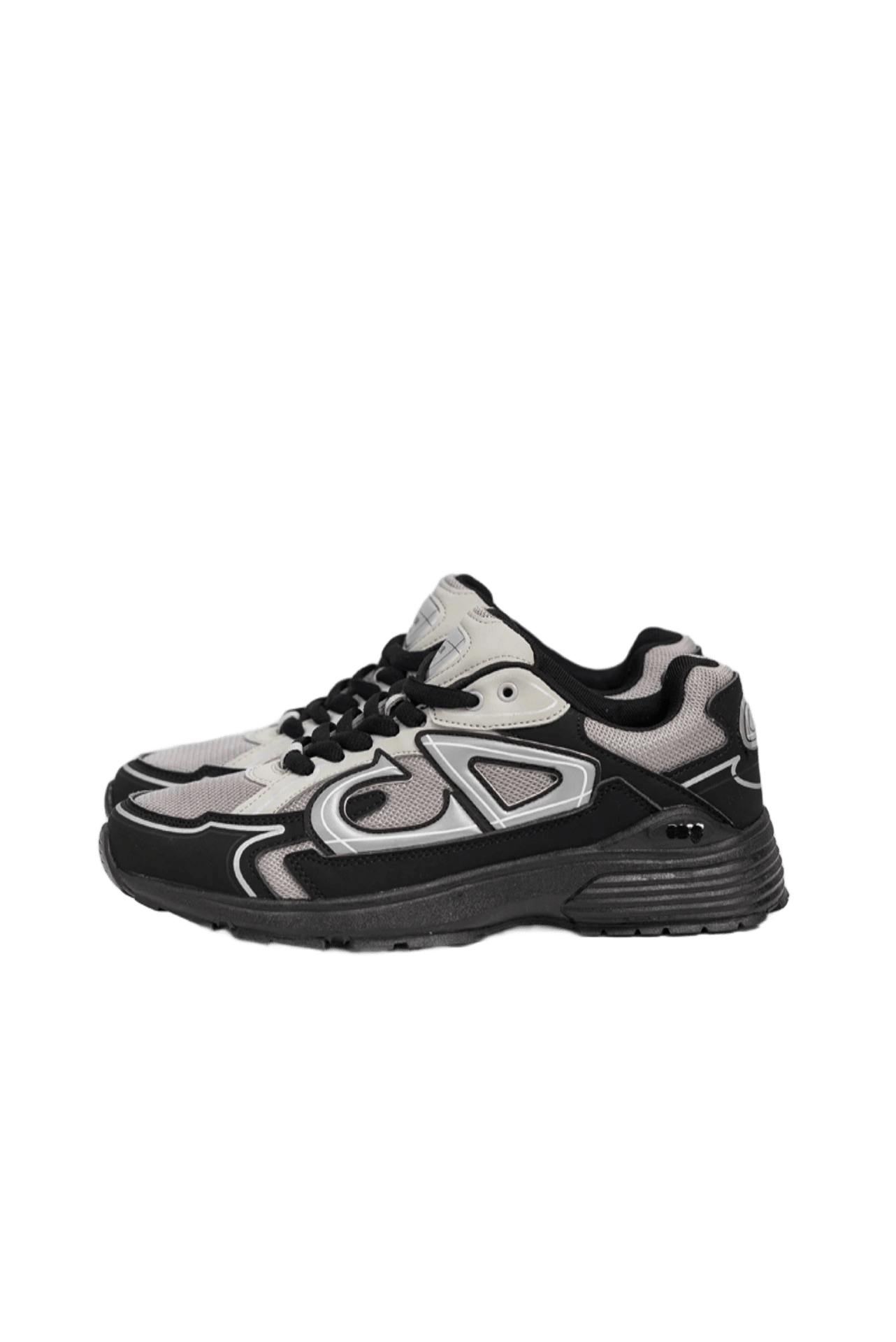 Dior Unisex Black Gray Leather Mesh Sneakers