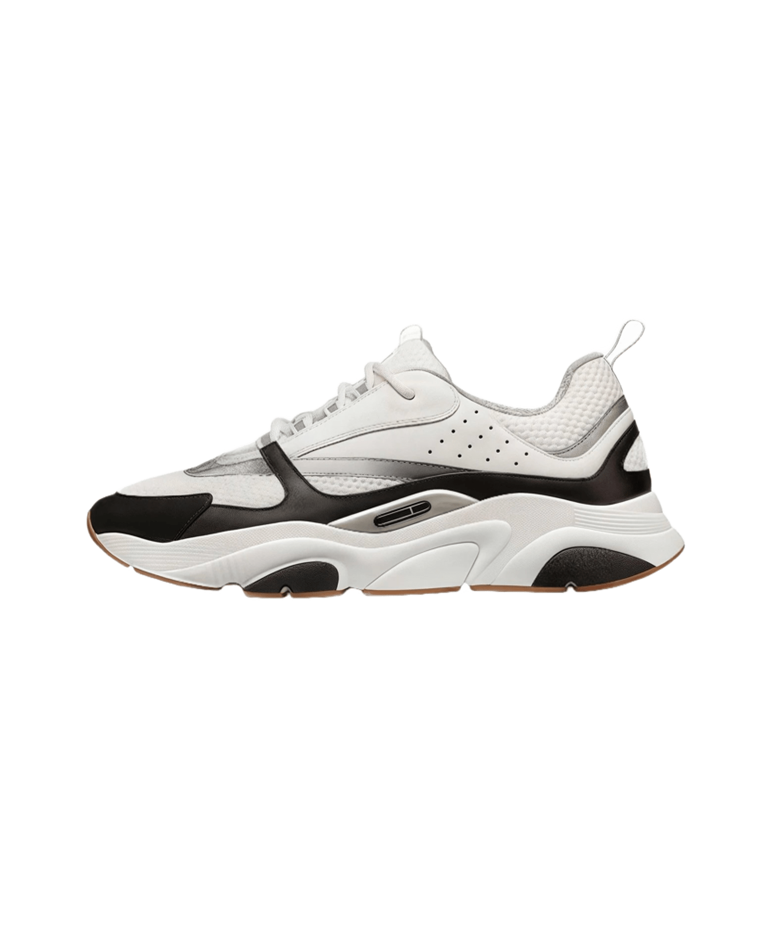 Dior White & Black Leather Mesh Sneakers - Unisex