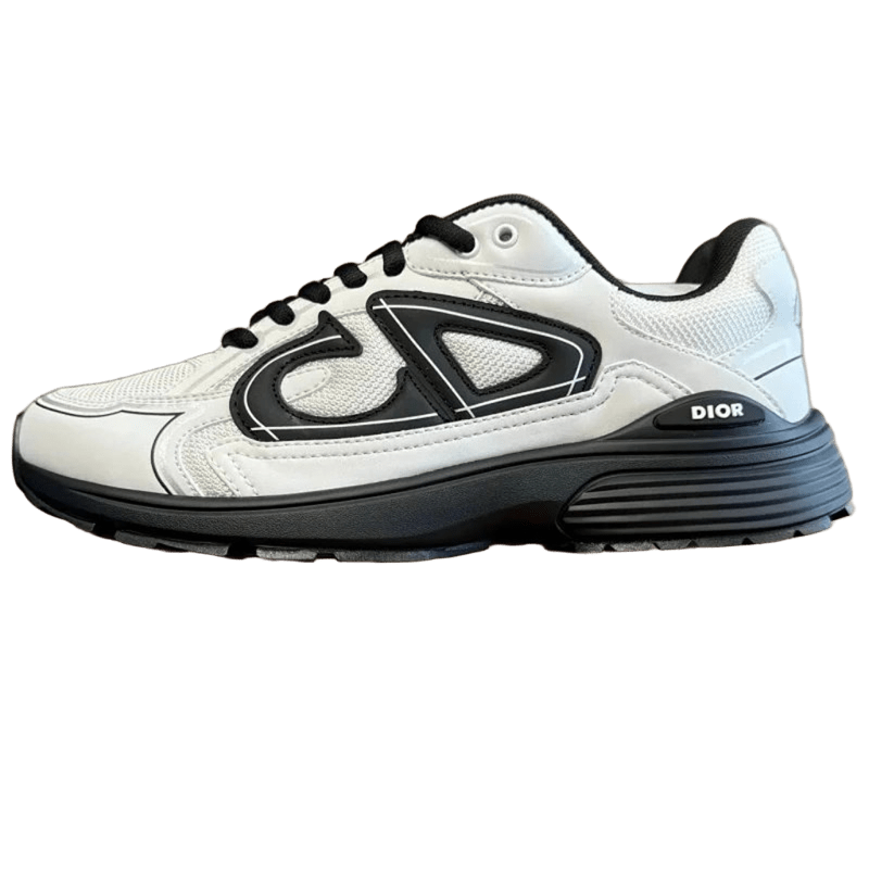 Dior White Leather & Mesh CD Logo Unisex Sneakers